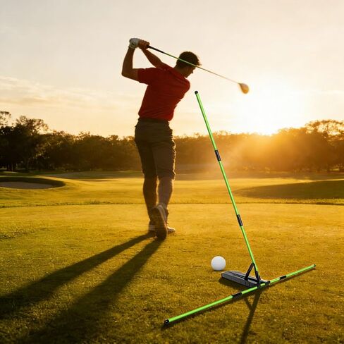 مدرب عصا محاذاة الجولف مع دليل طائرة متأرجحة قابل للتعديل، مساعد تدريب كامل على تصحيح التأرجح للرجال والنساء المبتدئين، أداة ممارسة الجولف في الأماكن المغلقة والمفتوحة in Kuwait