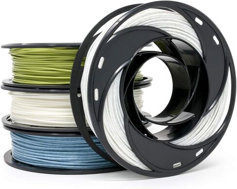 خيوط طابعة Gizmo Dorks Silk PLA ثلاثية الأبعاد 3 مم (2.85 مم) 200 جرام، حزمة عينة من 4 ألوان - أزرق محيطي شديد اللمعان، أحمر وردي، أزرق مخضر، ذهبي أصفر in Saudi Arabia