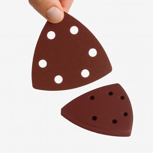 60-Piece Triangle Sanding Pad Set - 6-Hole Mouse Sandpaper Assortment (60/80/120/180/240/320 Grit) Compatible with Delta Sanders in Saudi Arabia