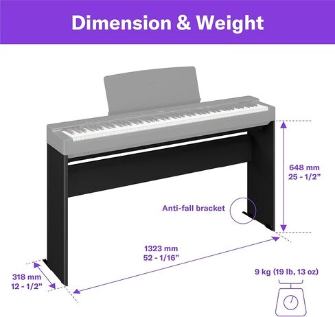 Yamaha L200WH Furniture Stand for P225WH Weighted Digital Piano, White in Saudi Arabia