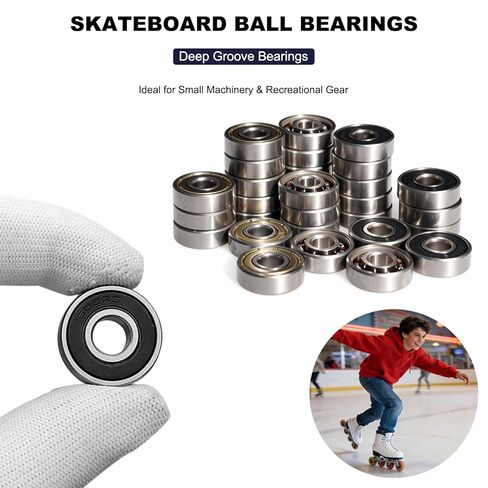 30 PCS 608ZZ 608RS 608 Bearings Set Deep Groove Ball Bearings Made of Bearing Steel for Skateboards Rollers 3D Printers etc in Saudi Arabia