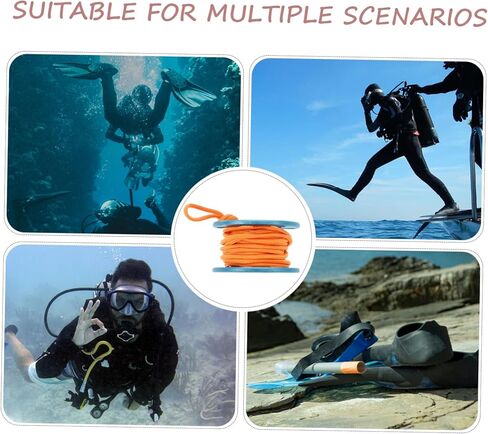 Generic Dark Compact Diving Finger Reel Mini Scuba Spool Line Tool for Underwater Position Marking and Low-light Use Portable Diving Accessory in Saudi Arabia