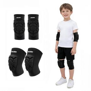 EULANT Soft Elbow Pads and Knee Pads for Kids Basketball Soccer,Breathable & Lightweight Compression Elbow and Knee Pad Guards,Sports Gear for Baseball Football Volleyball Wrestling Cycling(Medium) in Kuwait