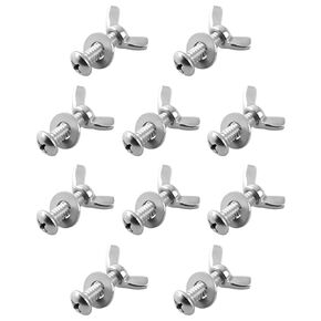 10 Sets 304 Stainless Steel Screw, Washer and Wing Nut Fasteners Kit, Hardware Installation Accessories, 1/4"-20 × 1" Phillips Head Screws with Washers and Hand-Tightening Wing Nuts in Saudi Arabia