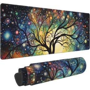 لوحة ماوس للألعاب باللونين الأسود والبرتقالي مقاس 31.5 × 12 بوصة - تصميم محيطي لخطوط الخرائط الطبوغرافية مقاس XXL، حصيرة ماوس غير قابلة للانزلاق للعمل في المنزل والمكتب، لوحة مفاتيح كمبيوتر جغرافية in Kuwait