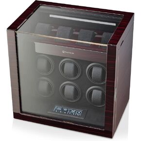 حافظة ساعات TIMECUBE 6 مع إضاءة داخلية و4 فتحات لتخزين الساعة (أبيض) in Kuwait