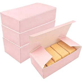 10 Pcs Pink Cookie Boxes Small Bakery Biscuit Boxes 5.5" x 2.75" x 1.75", Pink Wedding Party Favor in Saudi Arabia