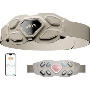 SKG W9 Ultra 2.0 Lower Back Massager for Pain Relief Deep Tissue Adjustable Cordless Heating Pad Infrared Vibrating Back Massager with Titanium Massage Head in Kuwait