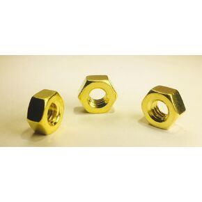 1/4-20 Solid Brass Hex Nut (50 Pack) by Serval Products in Kuwait