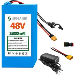 48V 15 Ah Lithium Battery Pack, E-Bike Scooter Lithium Battery with 30A BMS for 0-1000W Motor, Lithium Ion Replacement Battery, Power Your Creative DIY and Bicycle Scooter Modification. in Saudi Arabia