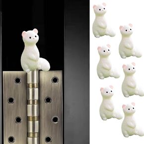 Cute Mini Creative Forest Animals, Little Ferrets Hinge Heads Decorative Topper Set 6PCS, Home Decoration,Magnetic Hinge Head Toppers Door Hinge in Kuwait