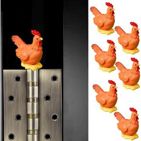 Cute Mini Creative Little Rooster Hinge Heads Decorative Topper Set 6PCS, Home Decoration,Magnetic Hinge Head Toppers Door Hinge in Kuwait