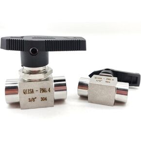 304 Stainless Steel High Pressure Female Thread Ball Valve 1/8" 1/4" 3/8" 1/2" 3/4" 1" Panel Instrumentation Straight Ball Valve(1/8",G) in Kuwait