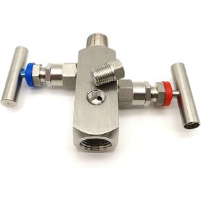 1PCS Stainless Steel 304 Valve Two-Valve Integrated Valve Group Internal and External Thread Instrument Valve 1/2 in Kuwait