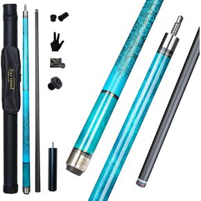 عصا حمام السباحة من الألياف الزجاجية مع علبة عصا حمام السباحة من خشب القيقب الكندي مجموعة عصا حمام السباحة منخفضة الانحراف مع حقيبة وقفازات ونصائح وإطالة in Kuwait