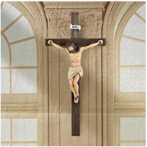 Magicsculp 10.6 '' Catholic Crucifix Wall Crosses - رسم يسوع على الصليب ، هدايا متقاطعة دينية على الجدار المعلق لديكور المعمودية للمكتب المنزلي للكنيسة in Kuwait