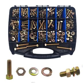 مجموعة مسامير فولاذية من 618 قطعة من Haespot من 5 إلى 8 درجات، مقاومة للتآكل ومتينة، 1/4 بوصة - 20، 5/16 بوصة - 18، 3/8 بوصة - 16، 1/2 بوصة - 13 وحدة إمبراطورية متعددة الأحجام، تعبئة صديقة للبيئة، تخزين احترافي in Kuwait