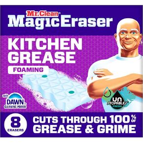 إسفنجة رغوية مستر كلين ماجيك إيرايزر، ممحاة شحوم المطبخ، قوة تنظيف الفجر، منظف الفرن، انتعاش لا يمكن توقفه، 8 قيراط in Kuwait