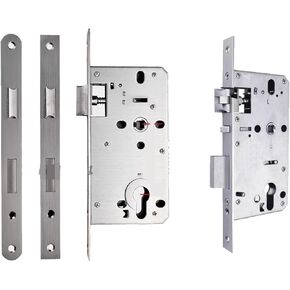 Silent Lock Body Panel 23x235mm Silent Lock Tongue Round Square Panel Cylinder 32mm 5572 Lock Body 1Pcs(R 20x235) in Kuwait