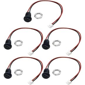 5-حزمة موصل أنثى من النوع C ثنائي الدبوس (أسود مع أطراف توصيل) in Kuwait