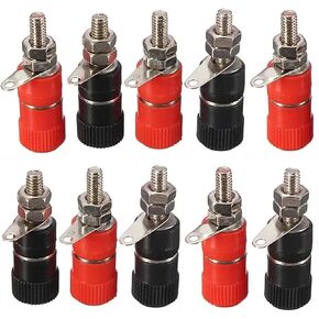 10 عبوات من أطراف التوصيل والمقابس والمقابس 4 مم، موصلات طرفية 4 مم (أسود وأحمر لكل منها 5 قطع) in Kuwait