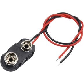 9 فولت موصل الطاقة كليب تيار مستمر جاك ذكر أنثى التمساح كليب محول حامل السلك كابل (I التمساح كليب ، 10 قطعة) in Kuwait