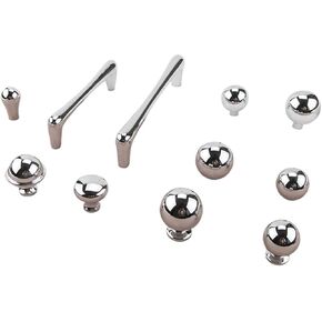 Solid Brass Cabinet Bright Chrome Pull Handle Round Ball Water Droplet Drawer 1Pcs(17-30mm) in Saudi Arabia
