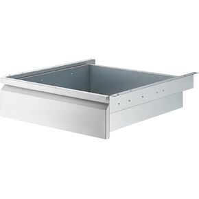 درج معدني لطاولة العمل التحضيرية - واجهة من الفولاذ المقاوم للصدأ مقاس 22 بوصة × 20 بوصة × 5 5/8 بوصة، وجسم مجلفن مقاس 18 بوصة، وشرائح محمل كروي - تناسب طاولات عميقة مقاس 24 بوصة و30 بوصة (طول 36 بوصة على الأقل) in Kuwait