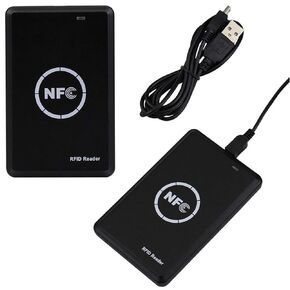 كاتب قارئ RFID NFC، كاتب قارئ ذكي محمول باليد 125 كيلو هرتز 13.56 كيلو هرتز، ناسخة، استخدام نطاق مزدوج ICID، موجه ضوء LED وواجهة USB كاملة السرعة تحتوي على 5 بطاقات T5577 in Kuwait