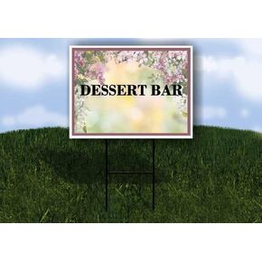 Dessert Bar Spring Flowers Purple Lilac Up Arrows A-Frame Single Sided 23x23 in. sign in Kuwait
