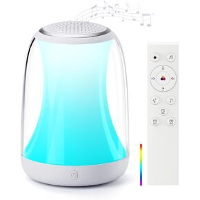 Hotmoon Sound Machine Baby Night Light، Lulllight White Noise Sound Machine التحكم عن بعد/اللمس، مؤقت، مدرب نوم الأطفال الصغار 27 صوتًا مهدئًا للأطفال في الحضانة أثناء النوم والرضاعة الطبيعية وغرفة نوم التهويدة in Kuwait