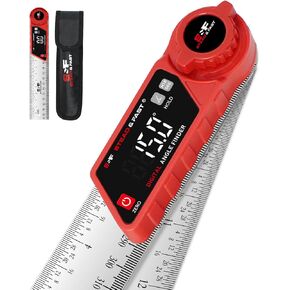 أداة تحديد الزوايا الرقمية 7 بوصة / 200 مم، منقلة منشار ميتري لقياس الزاوية المركبة في بناء الأعمال الخشبية، مسطرة زاوية من S&F STEAD & FAST in Kuwait