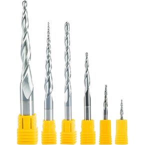 قاطع طحن من الكربيد 2 قطعة HRC55 D3.175-D6mm مطحنة نهاية كروية مدببة مع طلاء كربيد التنجستن مدبب باستخدام الحاسب الآلي ثلاثية الأبعاد من الخشب MDF مطحنة نهاية مدببة (الأبعاد: R0.75XD3.175X15X38) in Kuwait