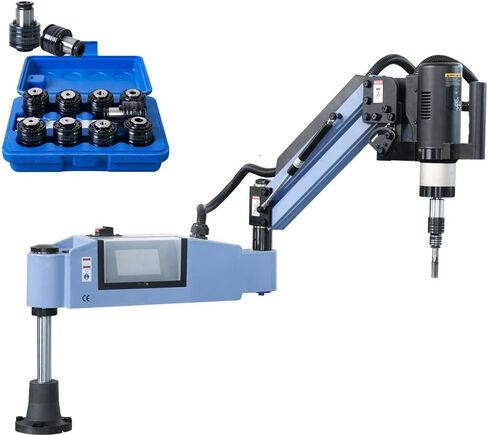 US STOCK Electric Tapping Machine Universal Tapping Arm M4-M24 With 10Pcs ANSI Standard Tapping Collet High Rotating Speed 0-375rpm/min Electric Tapper Machine 360 Degree Flexible in Saudi Arabia
