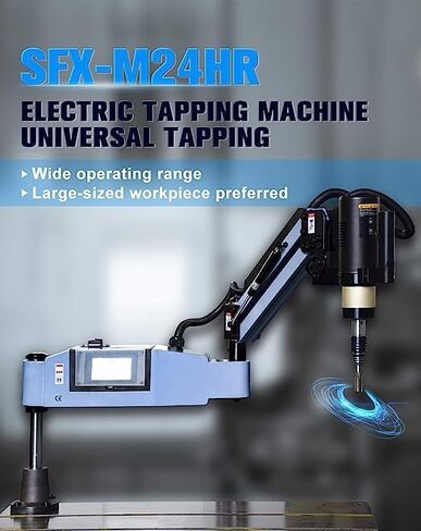 US STOCK Electric Tapping Machine Universal Tapping Arm M4-M24 With 10Pcs ANSI Standard Tapping Collet High Rotating Speed 0-375rpm/min Electric Tapper Machine 360 Degree Flexible in Saudi Arabia