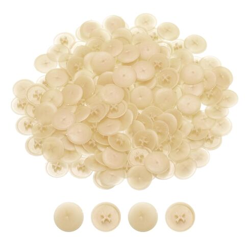 uxcell 108Pcs 17mm White Plastic Screw Cap Covers, Self-Lock Nut Screw Decoration Cover for Phillips Cam Fitting Nut Self-Tapping Screw in Saudi Arabia