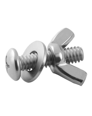 10 Sets 304 Stainless Steel Screw, Washer and Wing Nut Fasteners Kit, Hardware Installation Accessories, 1/4"-20 × 1" Phillips Head Screws with Washers and Hand-Tightening Wing Nuts in Saudi Arabia