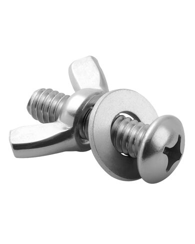 10 Sets 304 Stainless Steel Screw, Washer and Wing Nut Fasteners Kit, Hardware Installation Accessories, 1/4"-20 × 1" Phillips Head Screws with Washers and Hand-Tightening Wing Nuts in Saudi Arabia