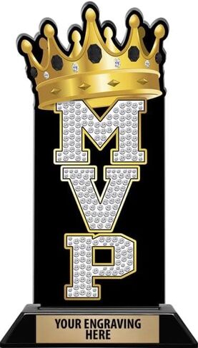 Crown Awards 8.75" Personalized MVP Bling Spectrum Acrylic Trophy Award, Engrave Now in Kuwait