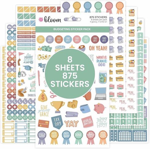 bloom daily planners Household Chores Planner Stickers -Essential Variety Pack for Home Productivity - To-Dos, Errands, Seasonal Tasks - 8 Sheets / 736 Stickers - Illustrated Icons & Quotes for in Saudi Arabia