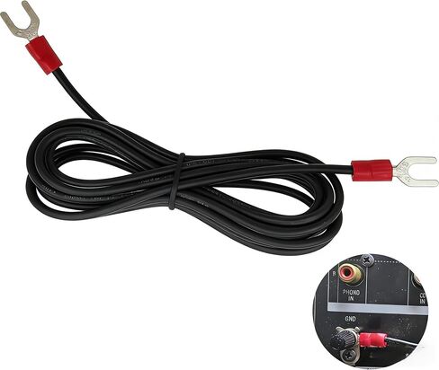 Turntable Ground Wire 3.3ft - Universal Grounding Cable for Record Player Technics Phono Anti-Hum with Spade Lug Terminals 18AWG in Saudi Arabia