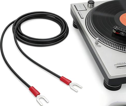 Turntable Ground Wire 3.3ft - Universal Grounding Cable for Record Player Technics Phono Anti-Hum with Spade Lug Terminals 18AWG in Saudi Arabia