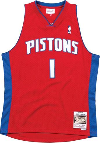 Detroit Pistons 2008-09 Allen Iverson Mens Red Swingman Jersey in Saudi Arabia