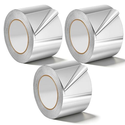 3 Pack Aluminum Foil Tape Bulk, 3 Inch x 55 Yards Heavy Duty Metal Duct Tape Aluminum HVAC Tapes for High Temperature Sealing and Patching Air Ducts Insulation Metal Repair in Saudi Arabia