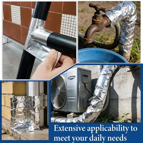 3 Pack Aluminum Foil Tape Bulk, 3 Inch x 55 Yards Heavy Duty Metal Duct Tape Aluminum HVAC Tapes for High Temperature Sealing and Patching Air Ducts Insulation Metal Repair in Saudi Arabia