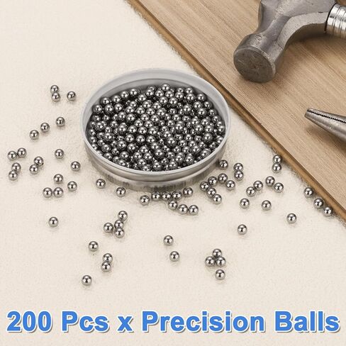 uxcell 200pcs Precision Balls 4mm Diameter G25 Solid Chrome Steel Bearing Balls for Ball Bearing, Machinery, Automotive, and DIY (Mirror Finish) in Saudi Arabia