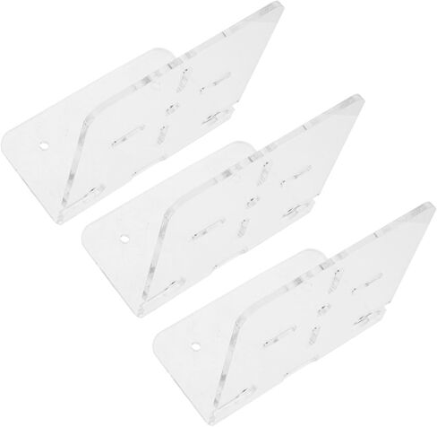 TEHAUX 3Pcs Clear Acrylic Wall Mount for Security Cameras and Speakers Easy Installation Floating Shelf for Monitors Projector Shelf and More Sturdy Stylish Design in Saudi Arabia