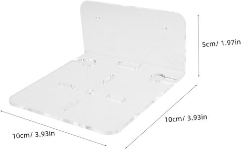TEHAUX 3Pcs Clear Acrylic Wall Mount for Security Cameras and Speakers Easy Installation Floating Shelf for Monitors Projector Shelf and More Sturdy Stylish Design in Saudi Arabia