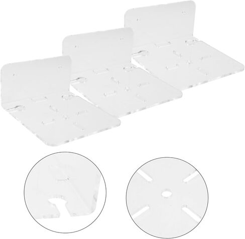 TEHAUX 3Pcs Clear Acrylic Wall Mount for Security Cameras and Speakers Easy Installation Floating Shelf for Monitors Projector Shelf and More Sturdy Stylish Design in Saudi Arabia