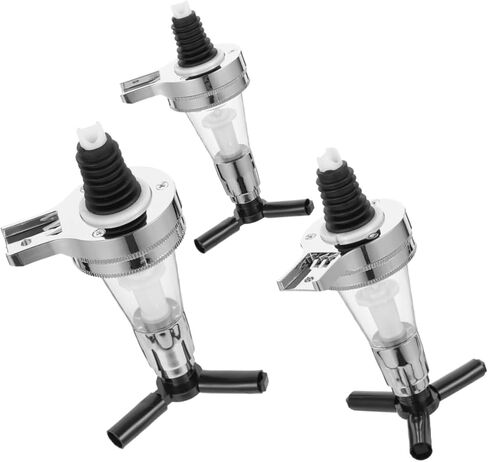 OUNONA Wall Mounted Water Dispenser Pump for Liquor 3-Piece Set Adjustable Shot Pourer Beverage Rack Ration Control for Home Bar and Parties in Saudi Arabia